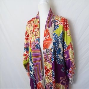 Natori silky satin kimono robe. Long maxi length. , Pockets, Size SS
